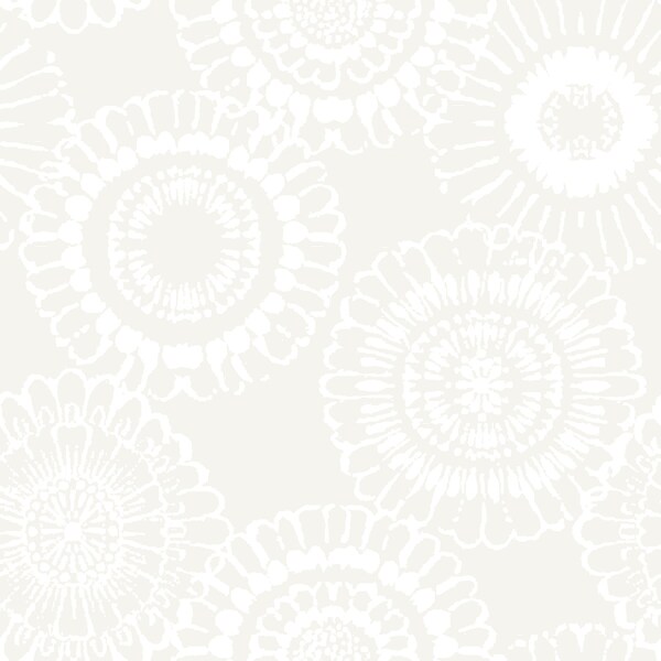 Manhattan Comfort Jacksonville Sonnet Platinum Floral 33 ft L X 209 in W Wallpaper BR4060-138910 - main